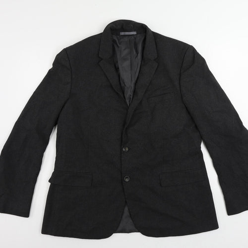 Marks and Spencer Mens Grey Polyester Jacket Blazer Size 44 Regular