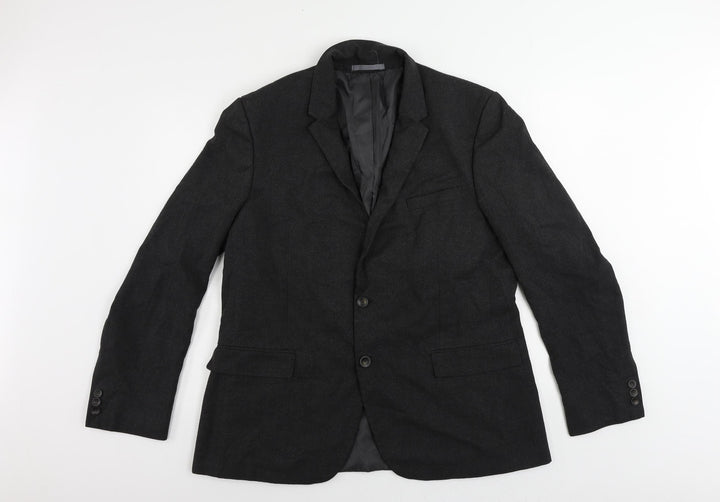 Marks and Spencer Mens Grey Polyester Jacket Blazer Size 44 Regular