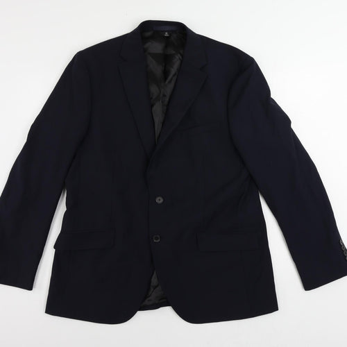 Autograph Mens Blue Wool Jacket Suit Jacket Size 42 Regular