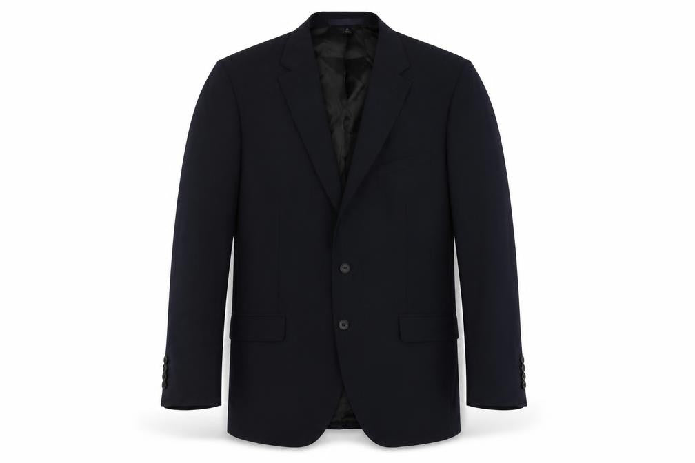 Front view of Autograph men’s blue wool jacket suit jacket, size 42, regular