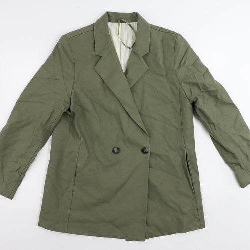 Per Una Womens Green Jacket Blazer Size 14 Button