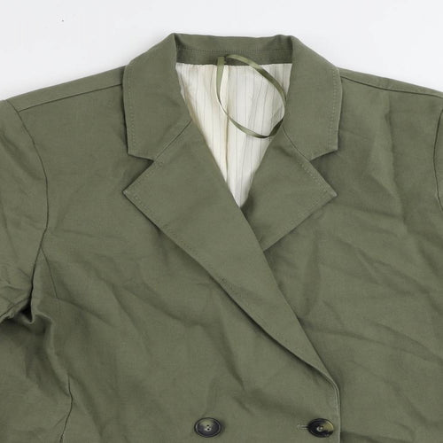 Per Una Womens Green Jacket Blazer Size 14 Button