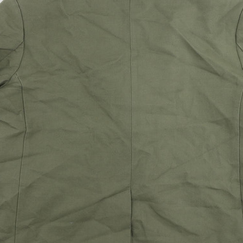 Per Una Womens Green Jacket Blazer Size 14 Button