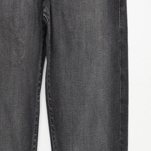 Topman Mens Grey Cotton Skinny Jeans Size 28 in L32 in Regular Button
