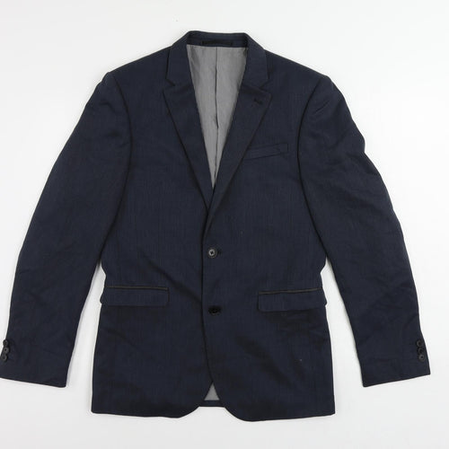 NEXT Mens Blue Polyester Jacket Suit Jacket Size 38 Regular