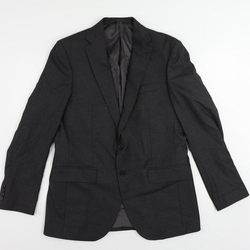 Marks and Spencer Mens Grey Polyester Jacket Suit Jacket Size 40 Regular