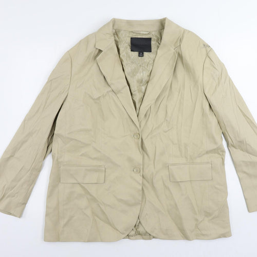 Marks and Spencer Womens Beige Jacket Blazer Size 16 Button