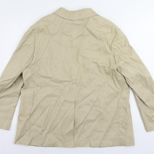 Marks and Spencer Womens Beige Jacket Blazer Size 16 Button