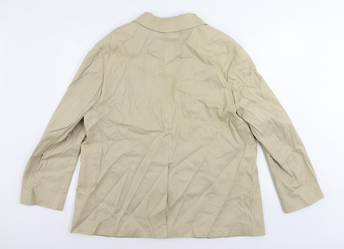 Marks and Spencer Womens Beige Jacket Blazer Size 16 Button