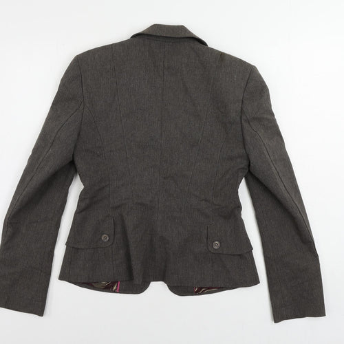 NEXT Womens Brown Jacket Coat Size 10 Button