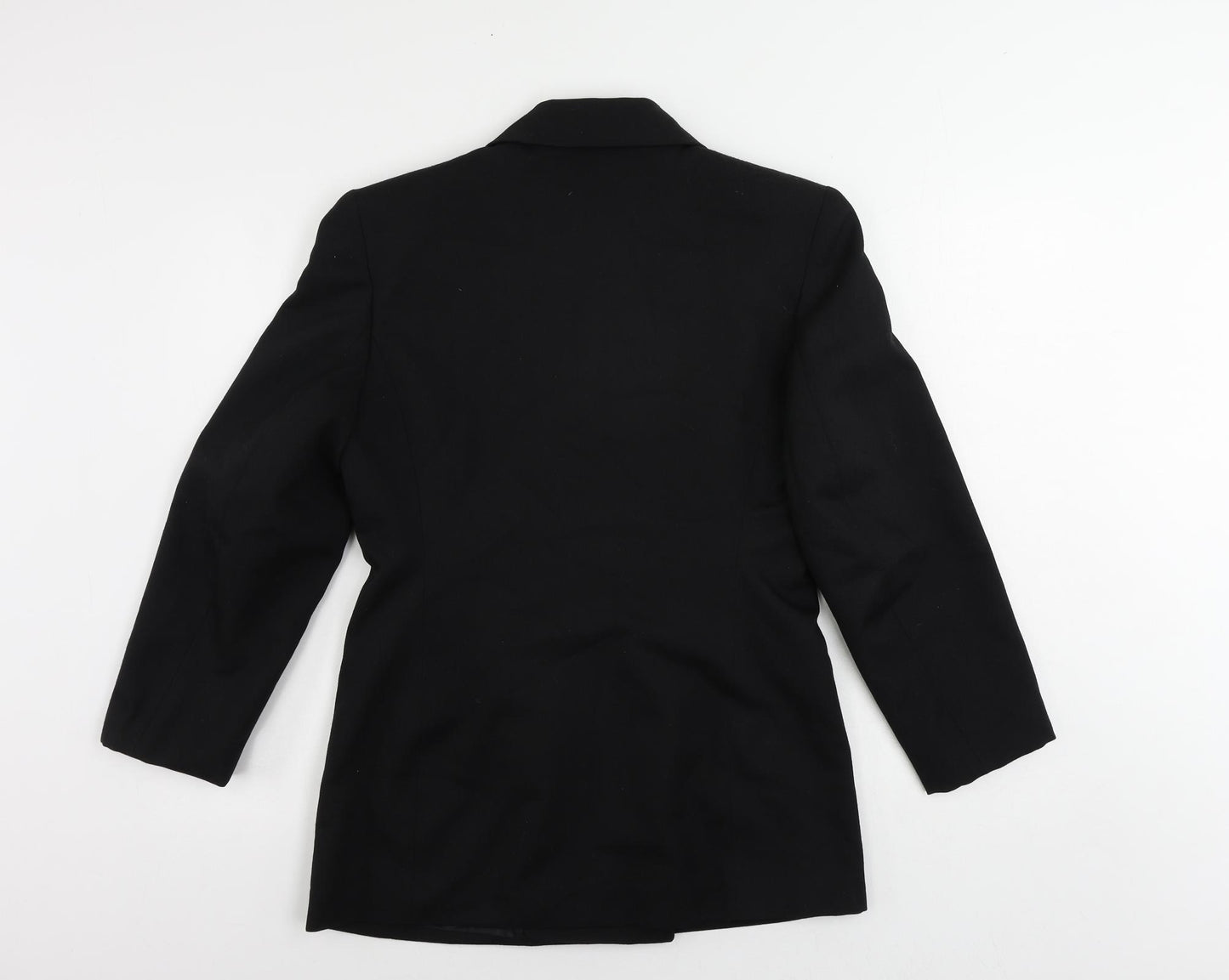 St Michael Womens Black Jacket Blazer Size 10 Button