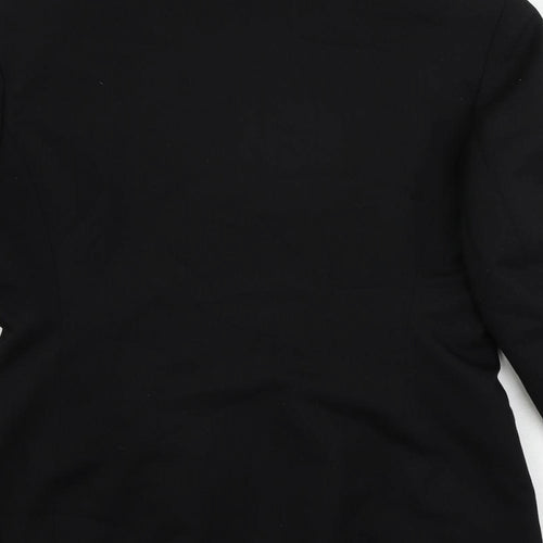 St Michael Womens Black Jacket Blazer Size 10 Button