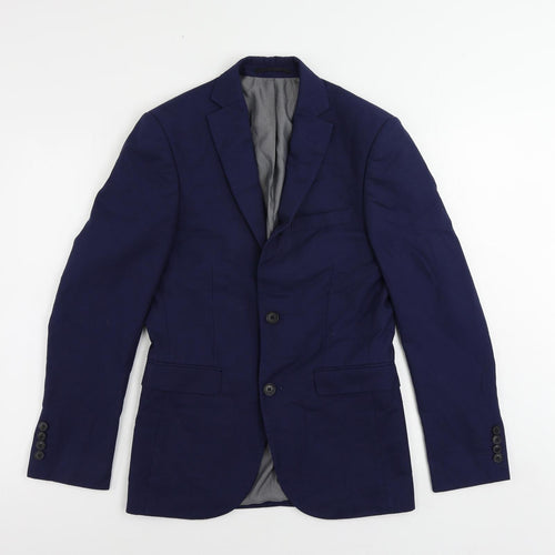 NEXT Mens Blue Polyester Jacket Suit Jacket Size 34 Regular