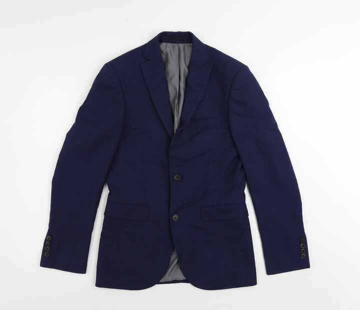 NEXT Mens Blue Polyester Jacket Suit Jacket Size 34 Regular