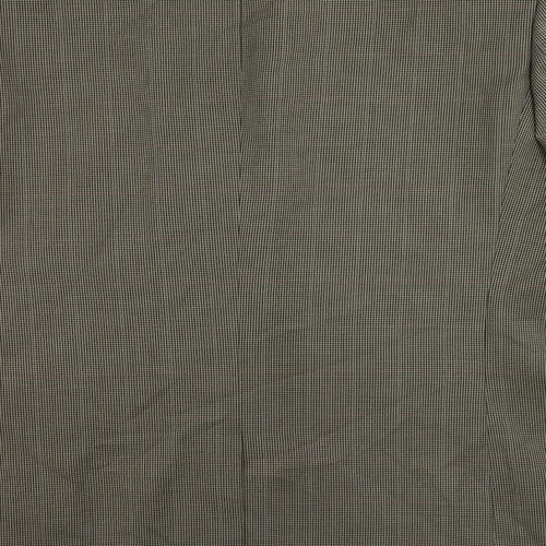 Jack Reid Mens Brown Geometric Polyester Jacket Suit Jacket Size 48 Regular