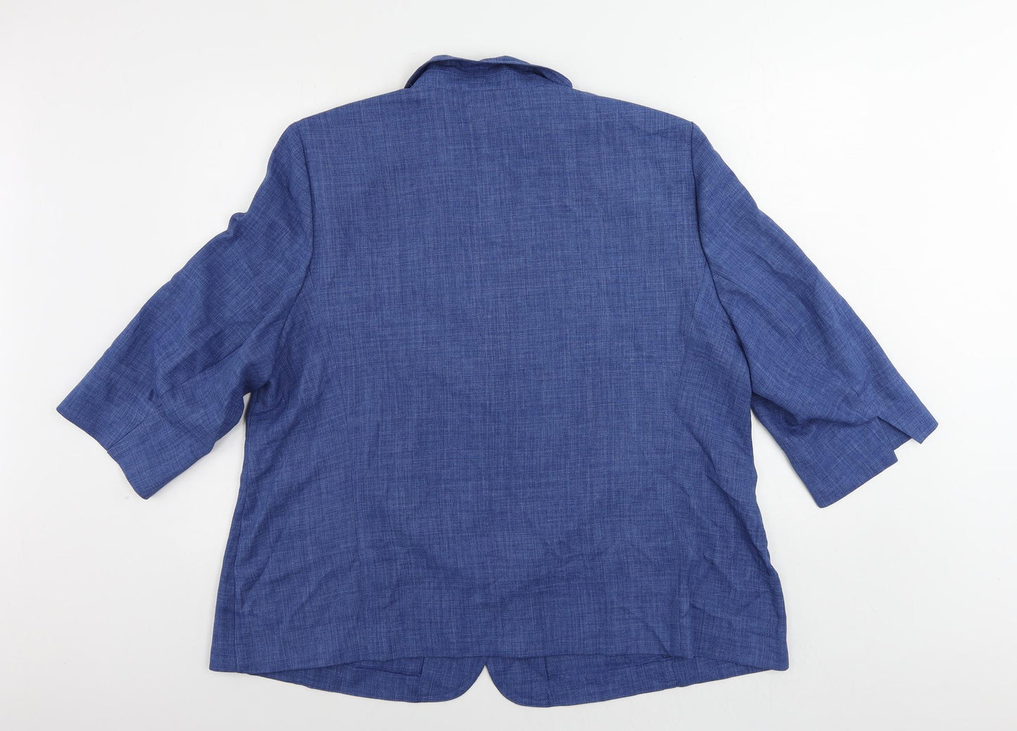 Rowlands Womens Blue Jacket Blazer Size 24 Button