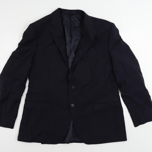 Marks and Spencer Mens Blue Wool Jacket Suit Jacket Size 44 Regular
