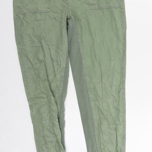 Marks and Spencer Womens Green Lyocell Jogger Trousers Size 10 L30 in Regular Drawstring