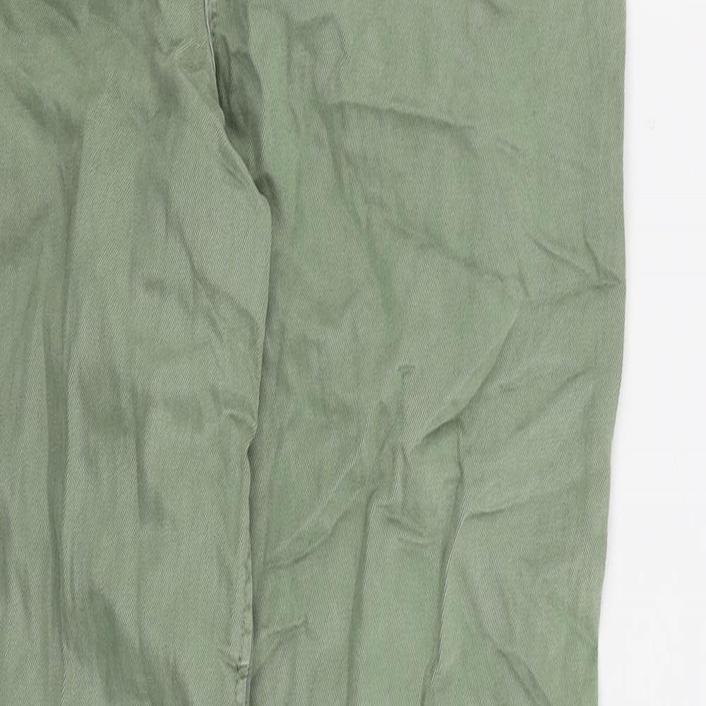 Marks and Spencer Womens Green Lyocell Jogger Trousers Size 10 L30 in Regular Drawstring