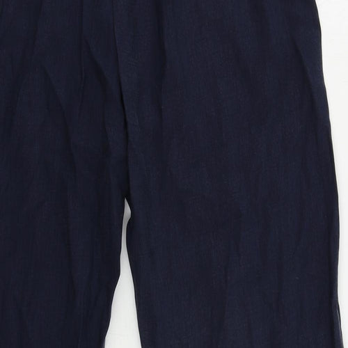 Marks and Spencer Womens Blue Lyocell Jogger Trousers Size 10 L25 in Regular Drawstring - Elastic Waist