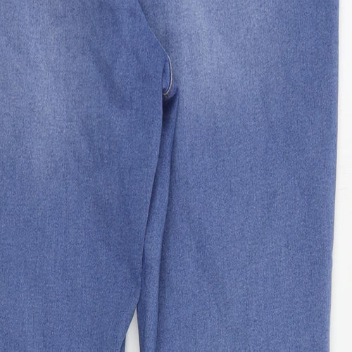 Papaya Womens Blue Cotton Skinny Jeans Size 16 L28 in Regular Zip