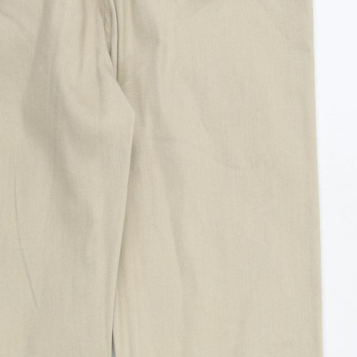 Fat Face Womens Ivory Cotton Capri Jeans Size 12 L24 in Regular Zip