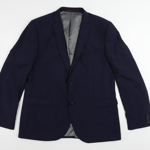 NEXT Mens Blue Wool Jacket Suit Jacket Size 46 Regular