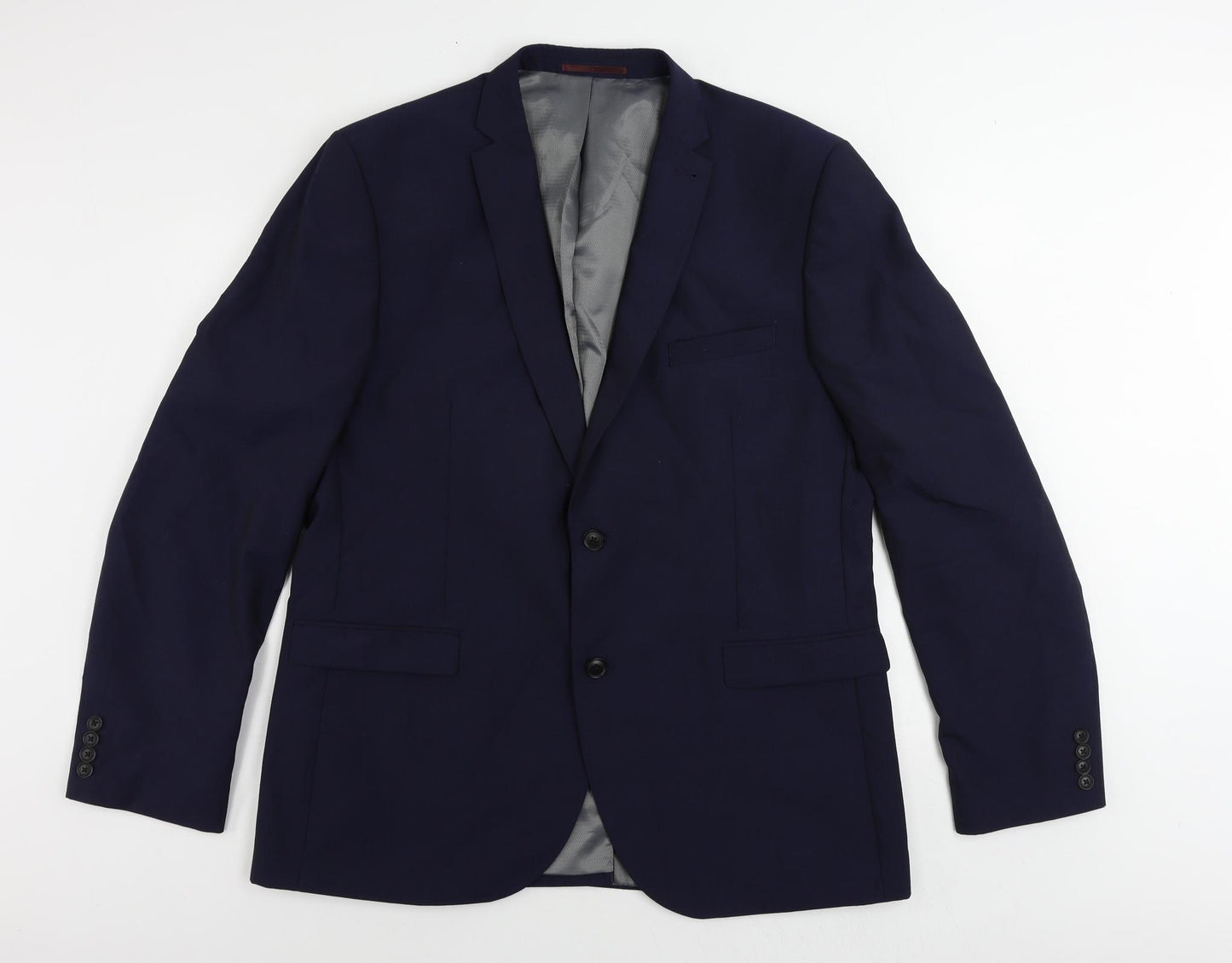 NEXT Mens Blue Wool Jacket Suit Jacket Size 46 Regular