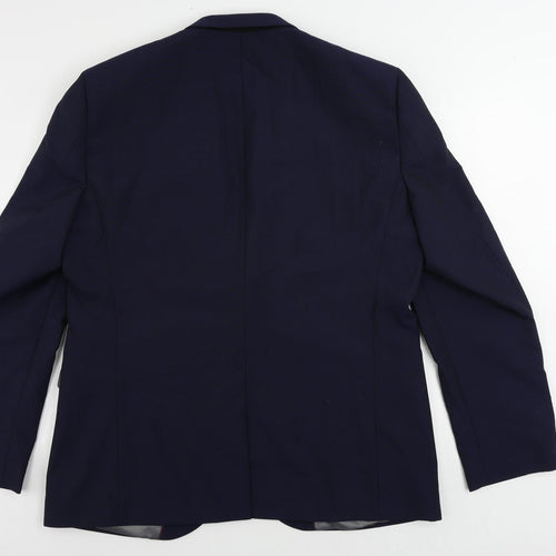 NEXT Mens Blue Wool Jacket Suit Jacket Size 46 Regular