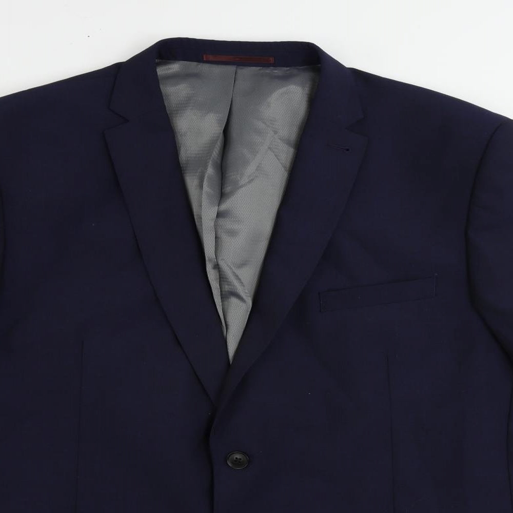 NEXT Mens Blue Wool Jacket Suit Jacket Size 46 Regular