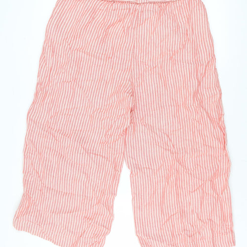 Marks and Spencer Women's Pink Cropped Linen Trousers