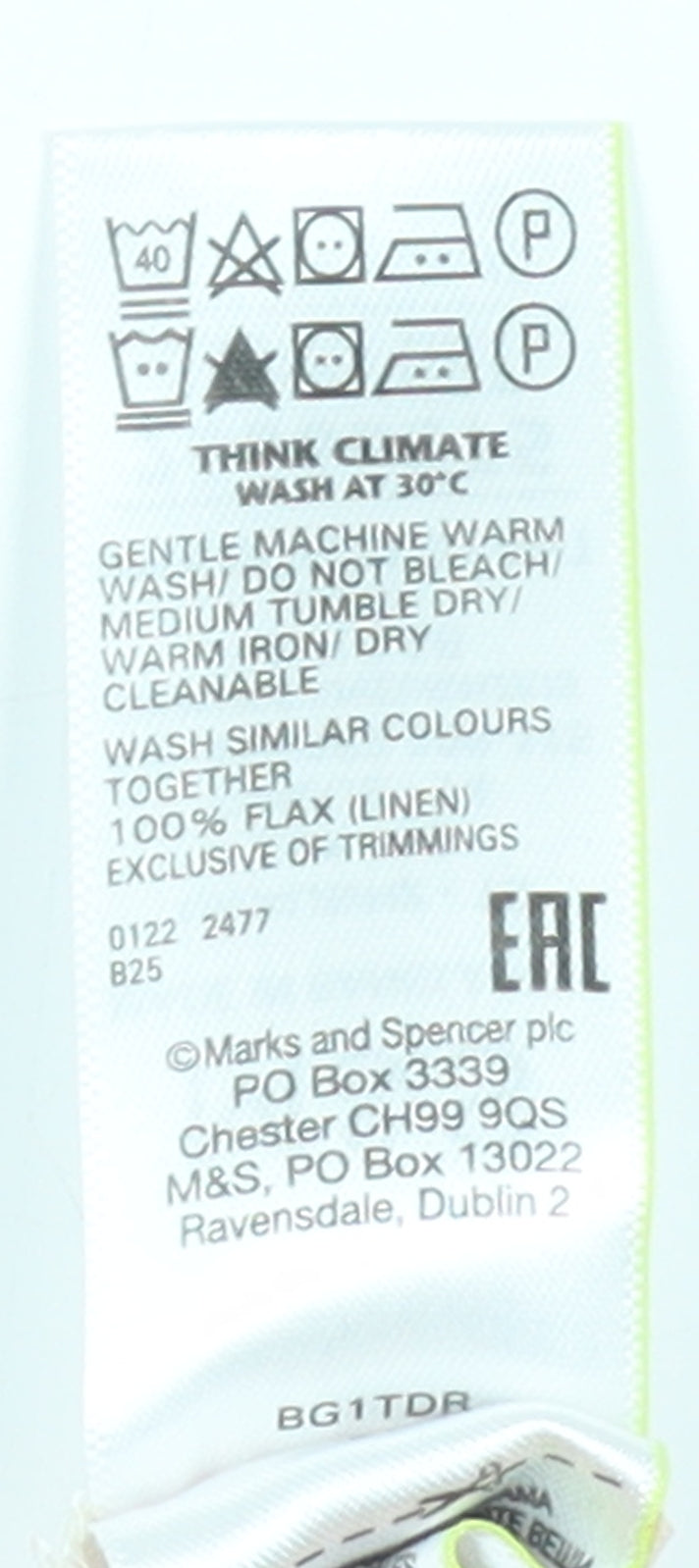 Marks and Spencer Women's Pink Cropped Linen Trousers