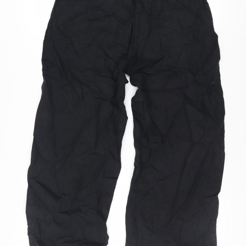 Marks and Spencer Women's Black Linen Cargo Trousers