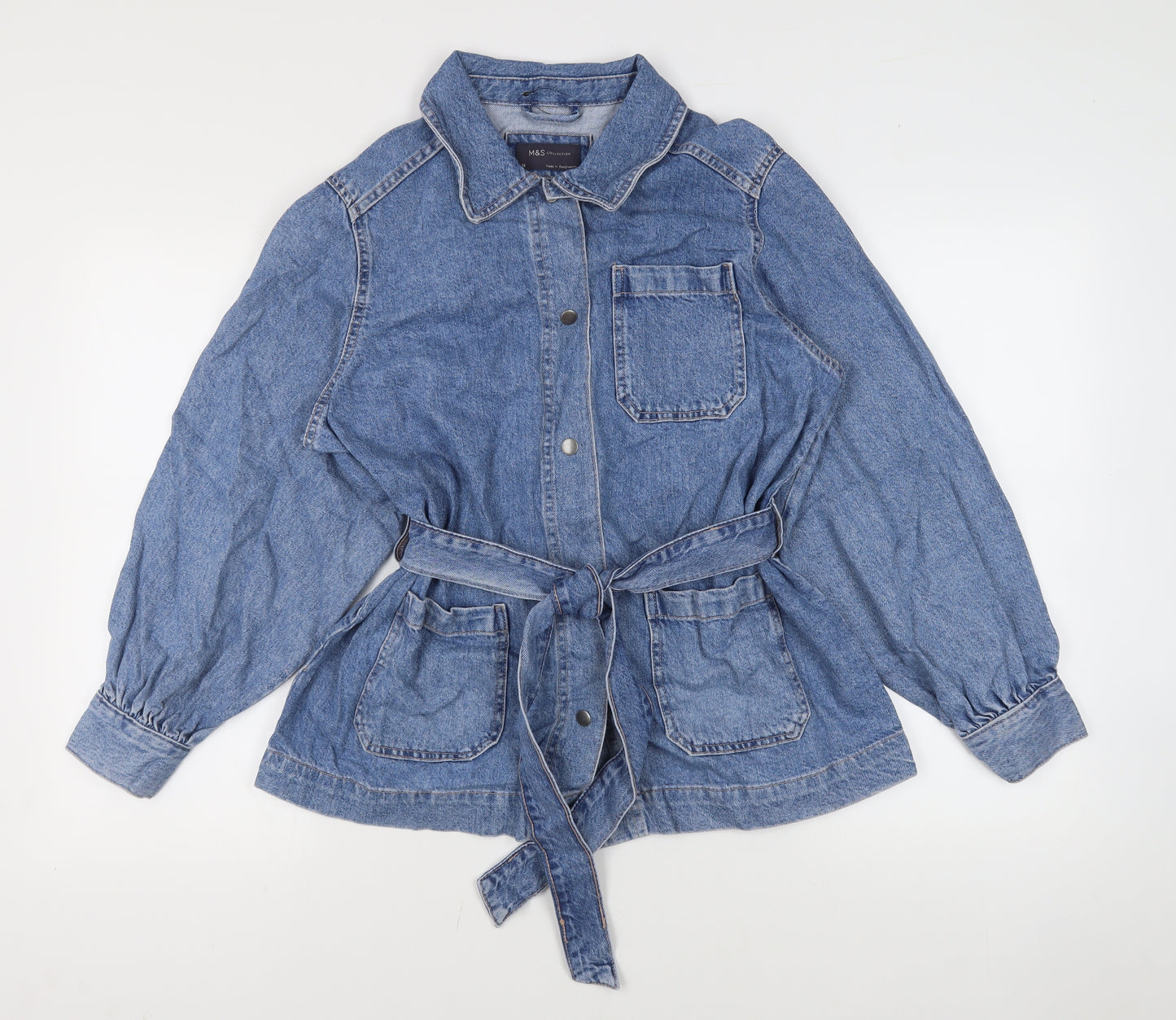 Marks and Spencer Women's Blue Denim Jacket Size 14