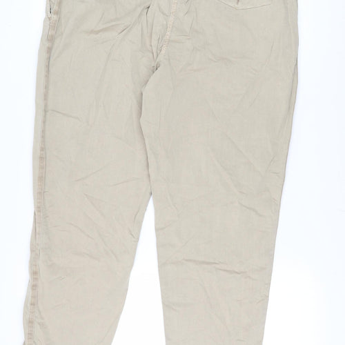 Marks and Spencer Women's Beige Chino Trousers Size 20