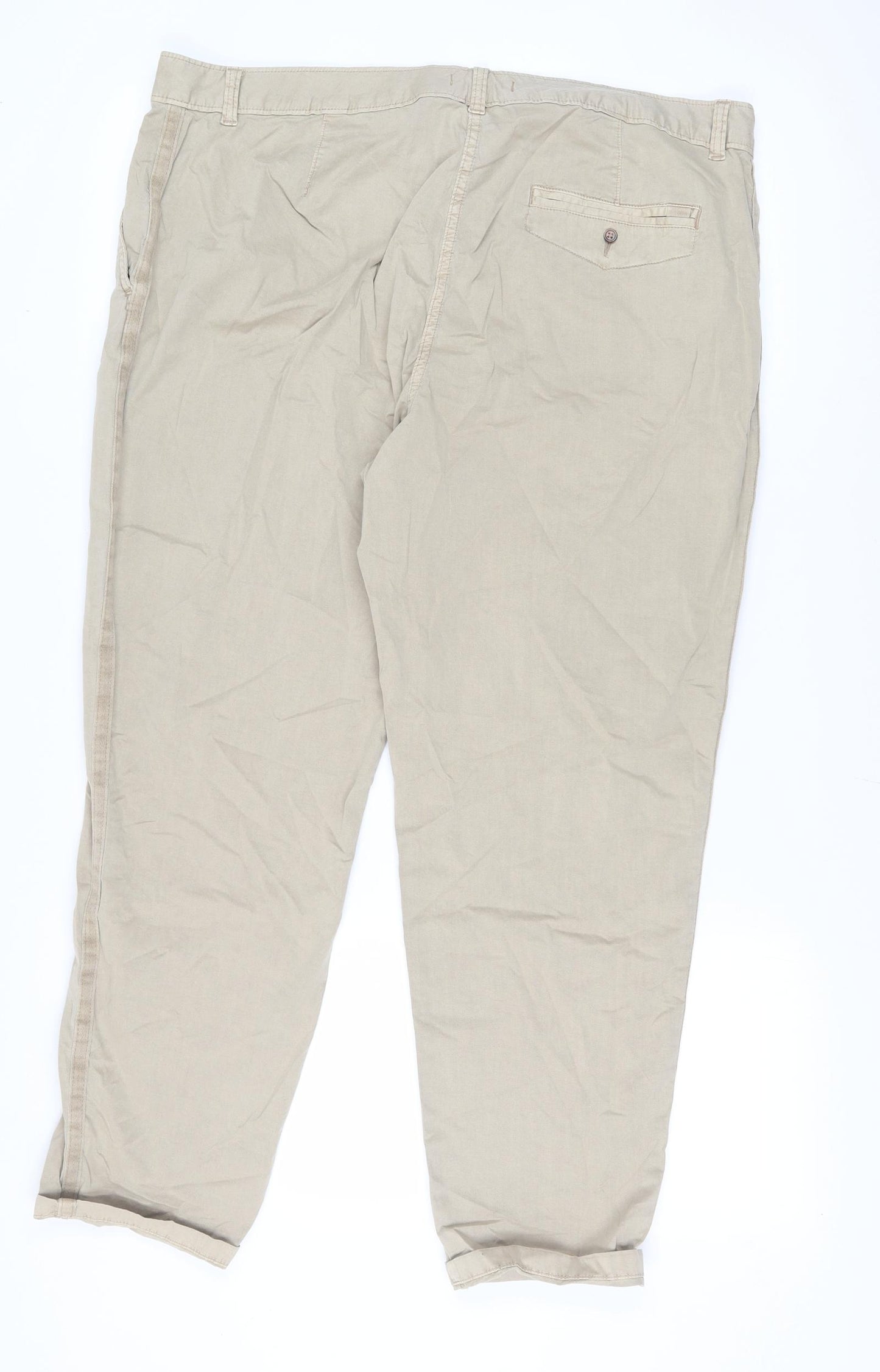 Marks and Spencer Women's Beige Chino Trousers Size 20