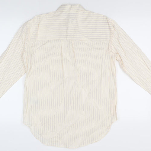 Marks and Spencer Womens Ivory Striped Button-Up Shirt