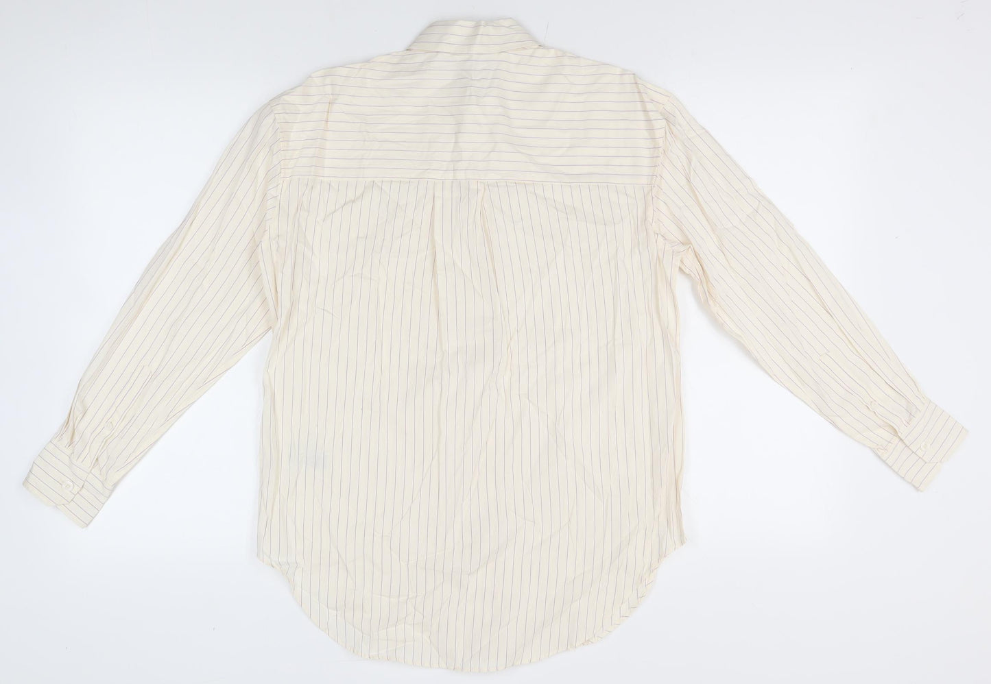 Marks and Spencer Womens Ivory Striped Button-Up Shirt