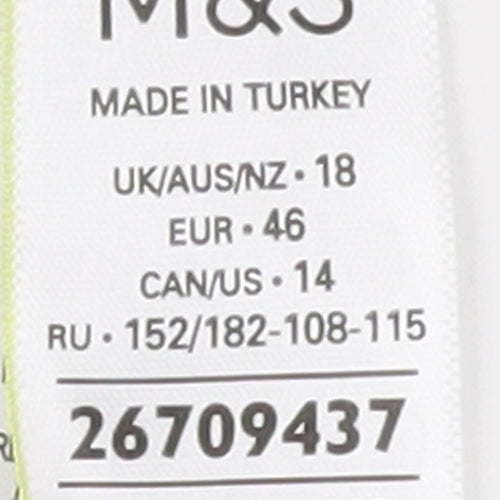 Marks and Spencer Women's Blue Floral Blouse Size 18