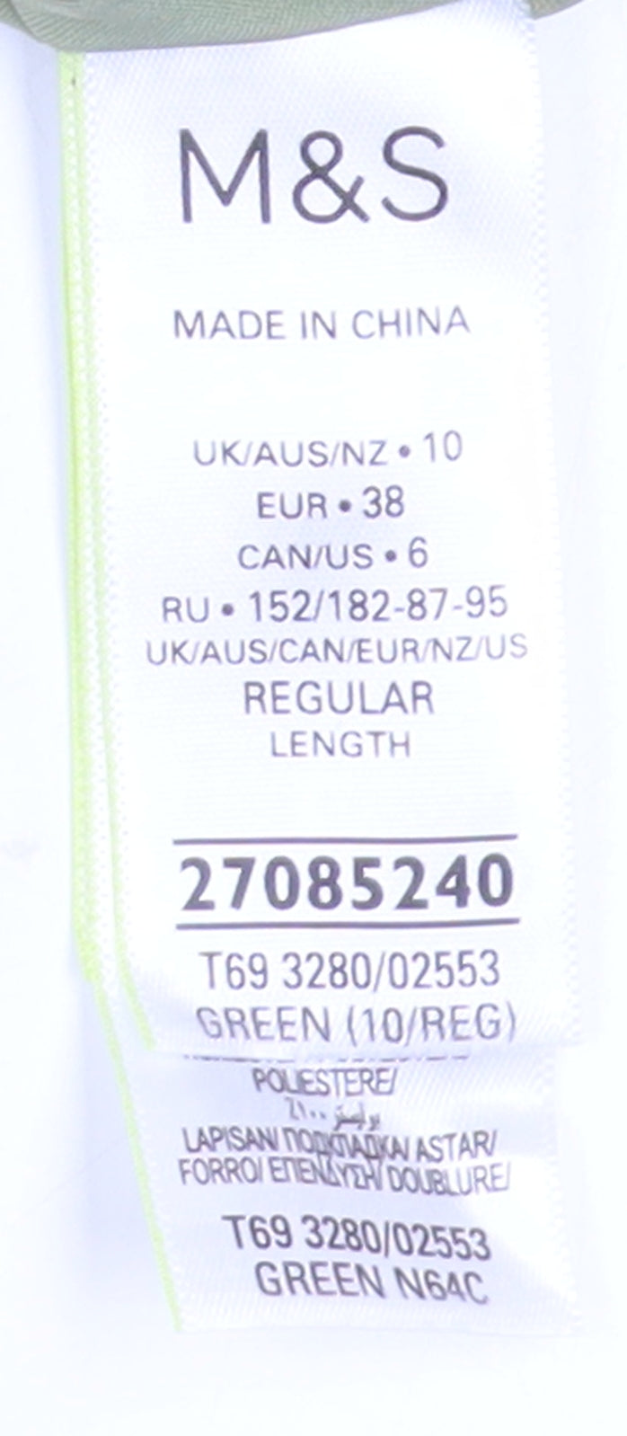 Marks and Spencer Women's Green Pleated Midi Skirt