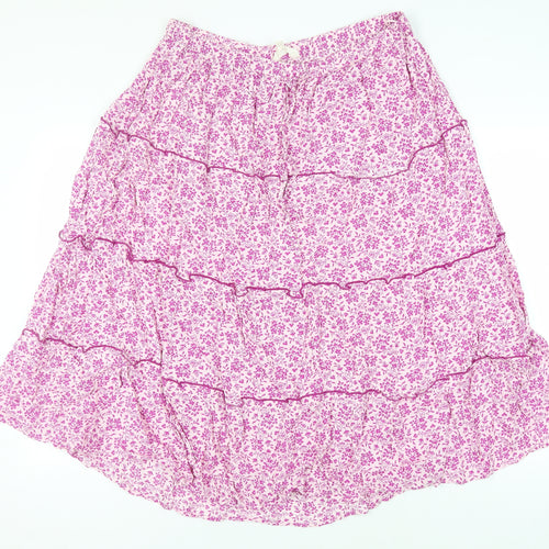 Marks and Spencer Women's Pink Peasant Skirt Floral 18