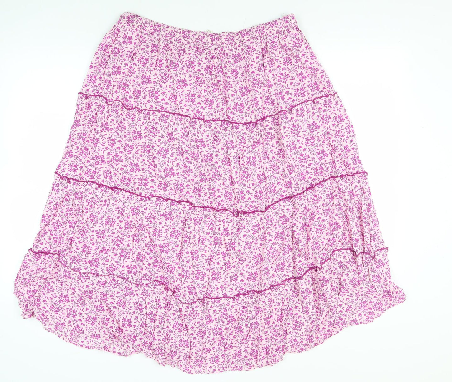 Marks and Spencer Women's Pink Peasant Skirt Floral 18