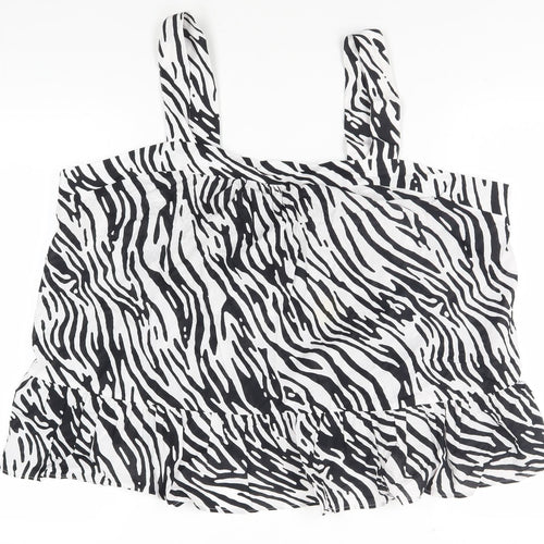 Marks & Spencer Women's Black Zebra Tank Camisole Size 24