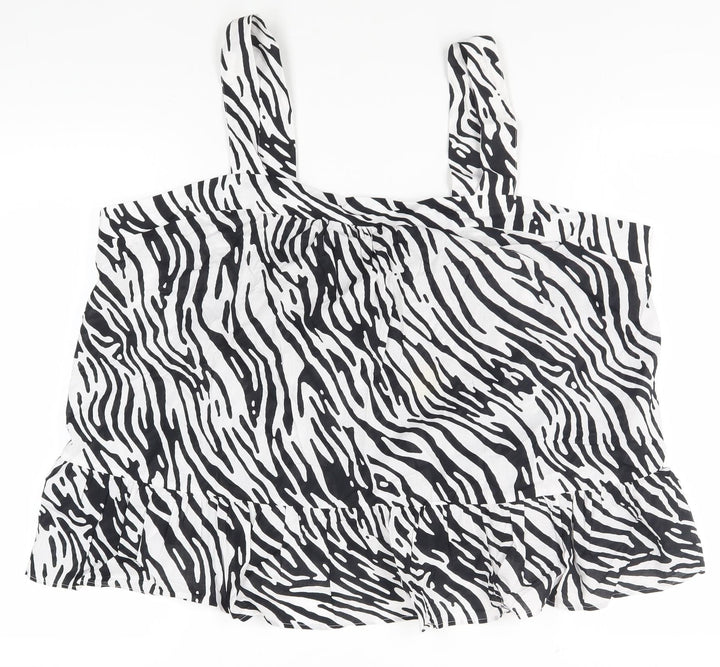 Marks & Spencer Women's Black Zebra Tank Camisole Size 24