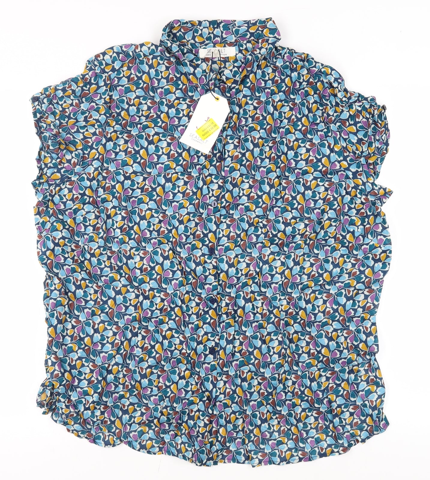 Seasalt Women's Multicoloured Floral Blouse UK 26-28