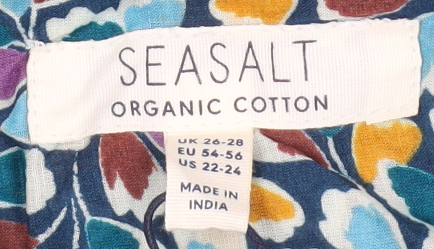 Seasalt Women's Multicoloured Floral Blouse UK 26-28