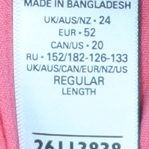 Marks and Spencer Women's Pink Cropped Trousers