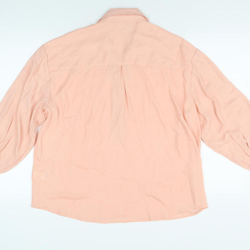 Marks and Spencer Women's Pink Blouse Long Sleeve Size 14