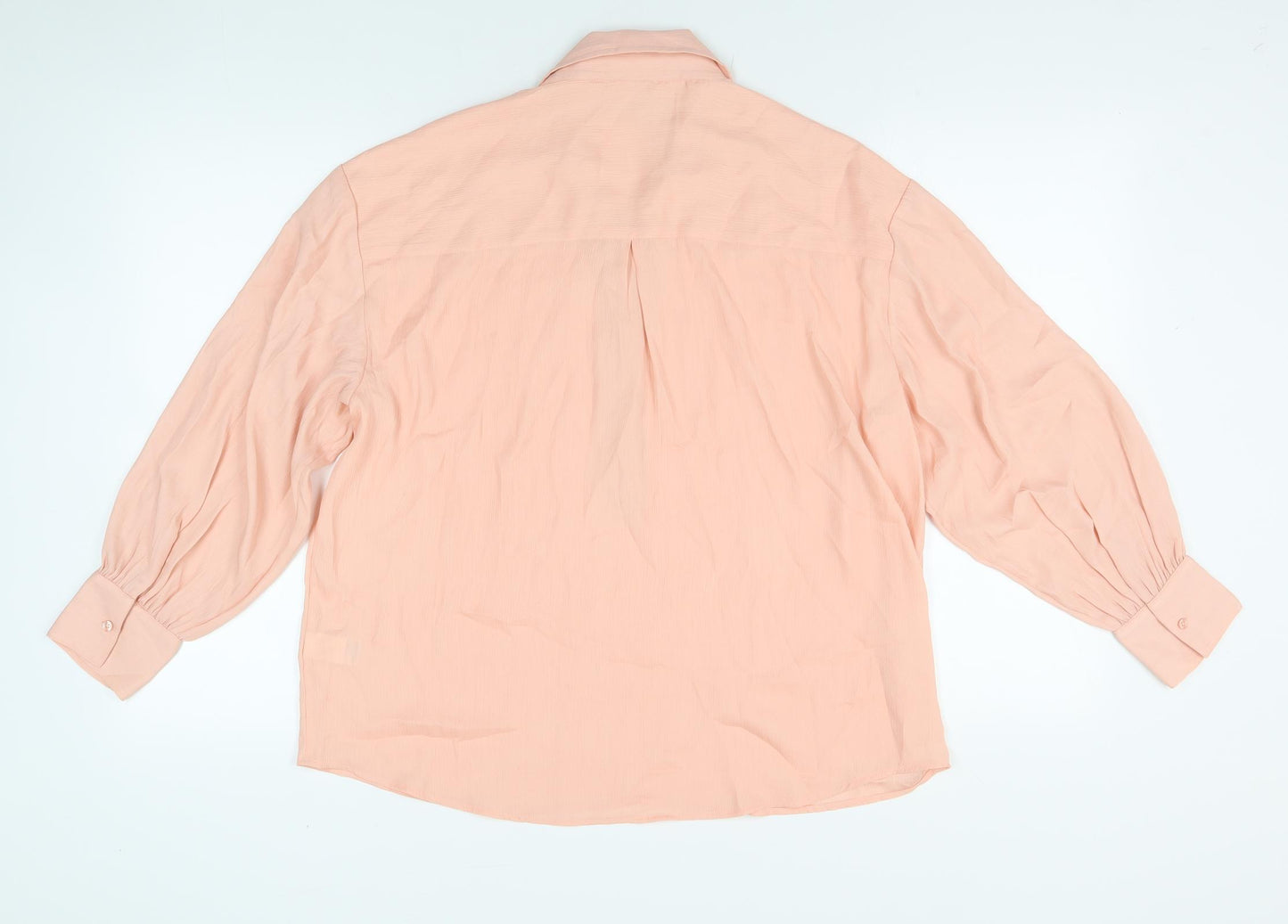 Marks and Spencer Women's Pink Blouse Long Sleeve Size 14