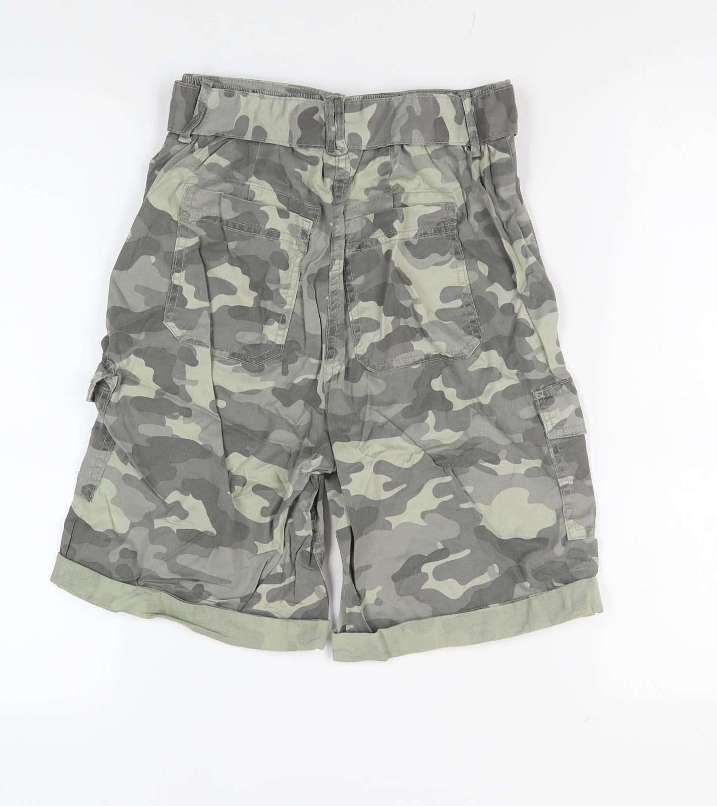 Marks and Spencer Women Grey Cargo Shorts, Size 6